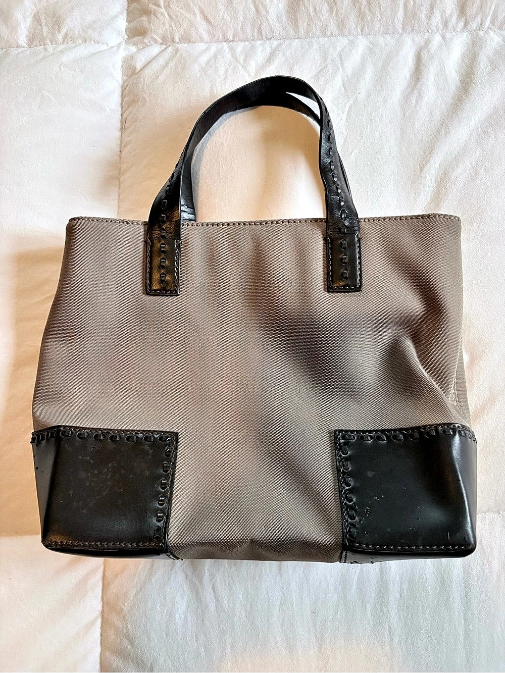 Cole Haan Two-Tone Tote Bag in Brown & Black